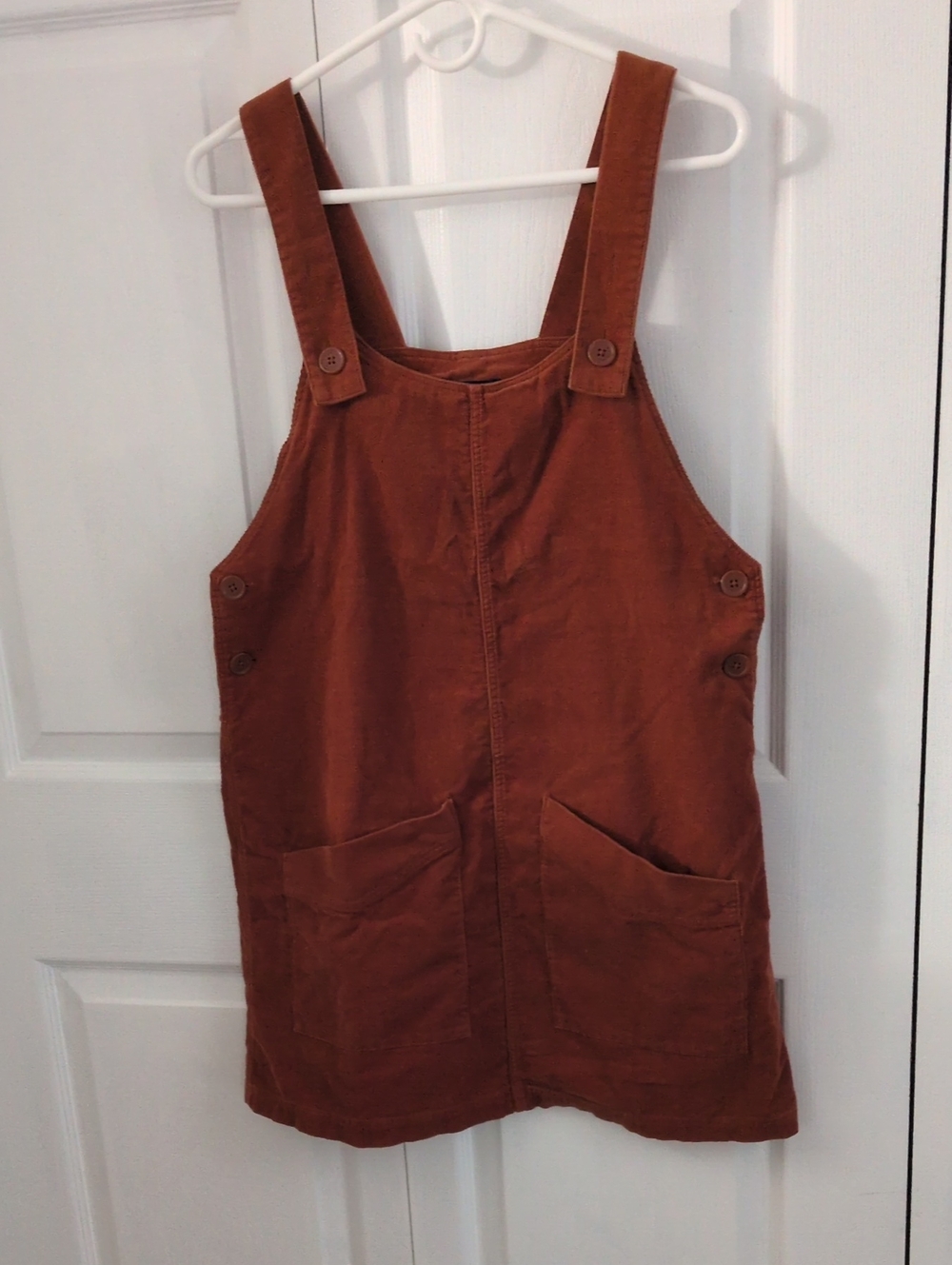 United By Blue Rust Corduroy Pinafore Dress